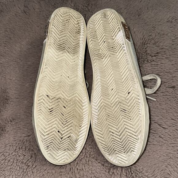 UGG Girls Kids Mikki Sterling Metallic Silver Low Top Sneakers youth Size 5 - Picture 4 of 6